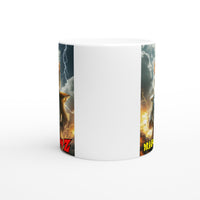 Taza Blanca con Impresión de Gato "Saiyajin Supremo" Michilandia | La tienda online de los fans de gatos