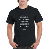 Camiseta Unisex Estampado de Gato "Dictador Doméstico" Michilandia | La tienda online de los fans de gatos