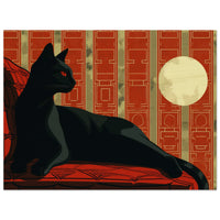 Panel de madera impresión de gato "Miau en el Deco" Michilandia | La tienda online de los fans de gatos