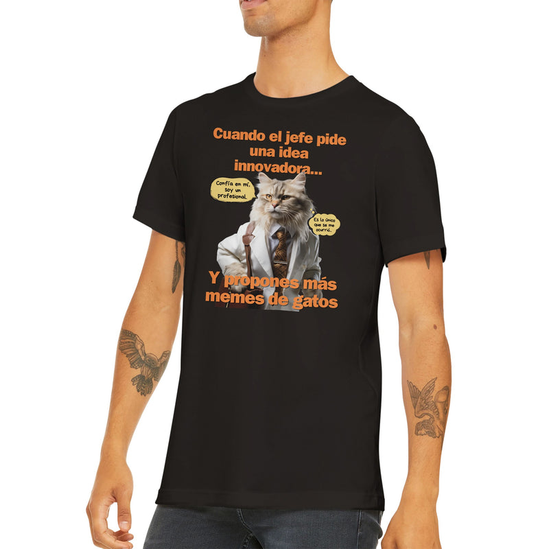 Camiseta unisex estampado de gato "Estrategia Miau" Michilandia | La tienda online de los fans de gatos