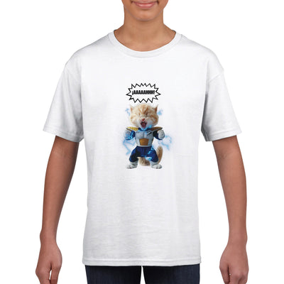 Camiseta Junior Unisex Estampado de Gato 