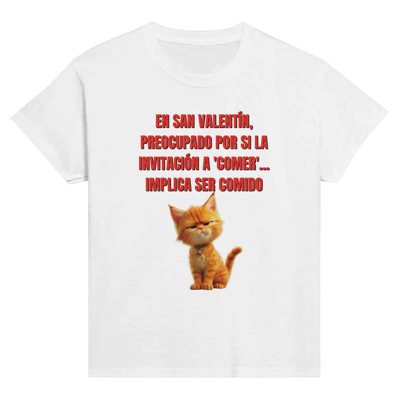 Camiseta Junior Unisex Estampado de Gato 