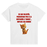 Camiseta Junior Unisex Estampado de Gato "San Miaulentín" Michilandia | La tienda online de los fans de gatos