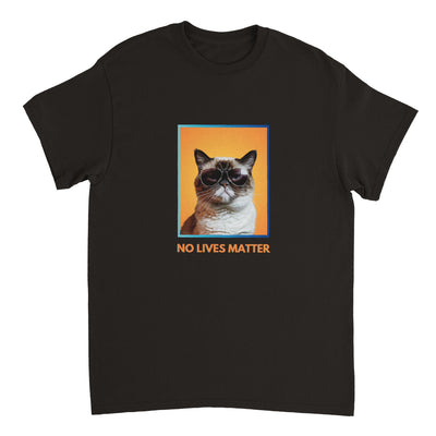 Camiseta Unisex Estampado de Gato "Gruñón Sarcástico" Michilandia