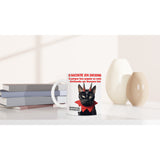 Taza Blanca con Impresión de Gato "Semana no muy Santa" Michilandia | La tienda online de los fans de gatos
