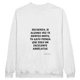 Sudadera Unisex Estampado de Gato "Elogio Felino" Michilandia | La tienda online de los fans de gatos