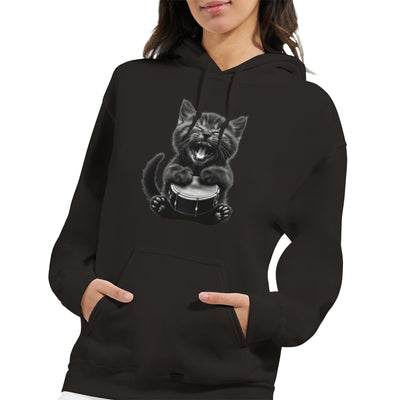 Sudadera con Capucha Unisex Estampado de Gato "TamTam Felino" Michilandia | La tienda online de los fans de gatos