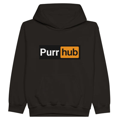 Sudadera con capucha júnior estampado de gato "Purr Hub" Michilandia | La tienda online de los fans de gatos