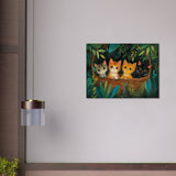 Panel de madera impresión de gato "Cesta de Maravillas" Michilandia | La tienda online de los fans de gatos