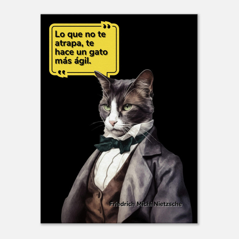 Lienzo de gato "Friedrich Michi Nietzsche" Michilandia | La tienda online de los amantes de gatos