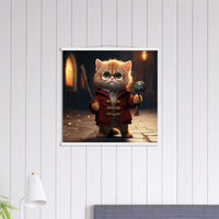Póster semibrillante de gato con colgador "Michi Harry Potter"