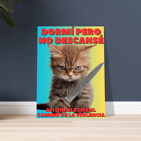Panel de aluminio impresión de gato "Amanecer Agresivo" Michilandia | La tienda online de los fans de gatos
