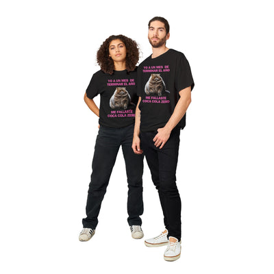 Camiseta Unisex Estampado de Gato "Desilusión Anual" Michilandia | La tienda online de los fans de gatos