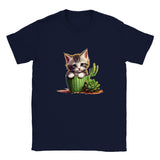 Camiseta unisex estampado de gato "Cactus comestible" Gelato