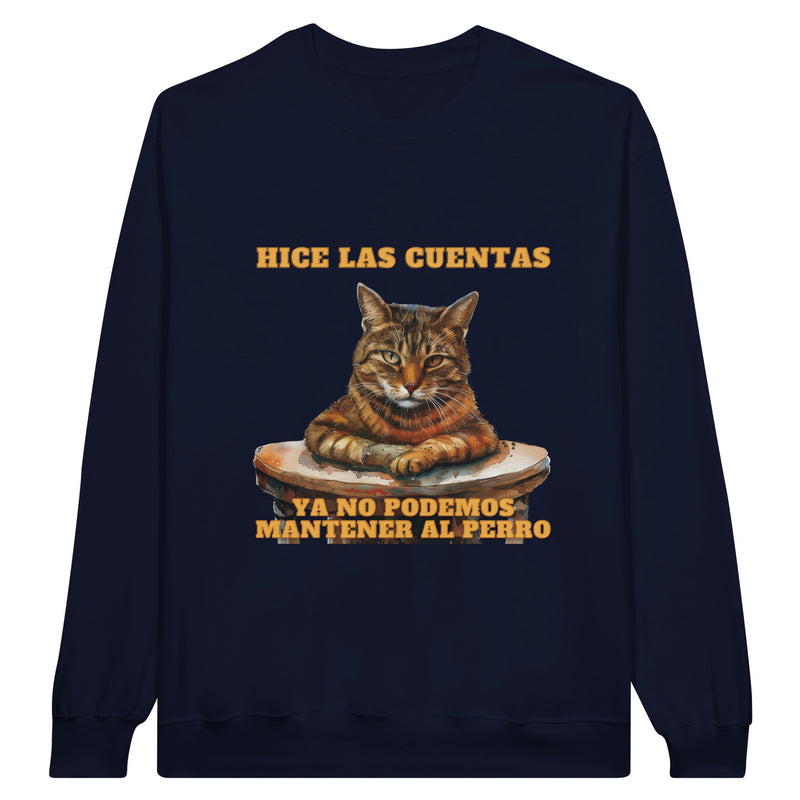 Sudadera Unisex Estampado de Gato "Economista Felino" Michilandia | La tienda online de los fans de gatos