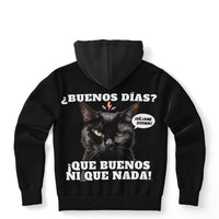 Sudadera deportiva con capucha unisex estampado de gato "Amanecer Hostil" Subliminator