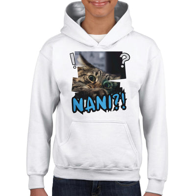 Sudadera con capucha júnior estampado de gato 