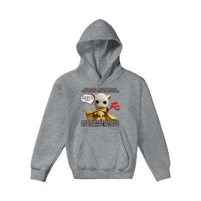 Sudadera con capucha júnior estampado de gato "One Punch Cat" Michilandia | La tienda online de los amantes de gatos