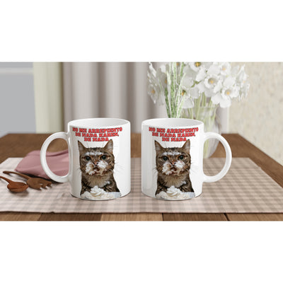 Taza Blanca con Impresión de Gato 