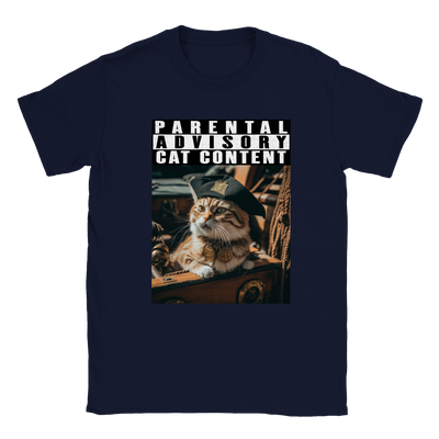 Camiseta unisex estampado de gato "Pirata Felino" Gelato