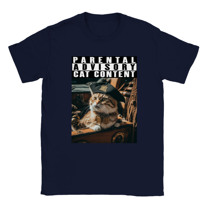 Camiseta unisex estampado de gato "Pirata Felino" Gelato