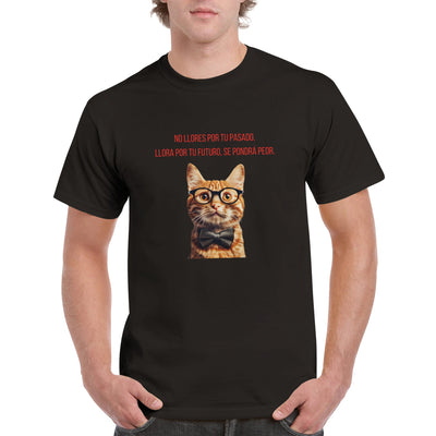 Camiseta Unisex Estampado de Gato "Profecía Peluda" Michilandia