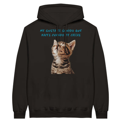 Sudadera con Capucha Unisex Estampado de Gato 