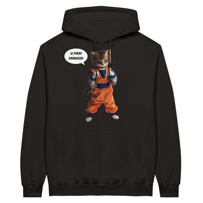 Sudadera con Capucha Unisex Estampado de Gato 