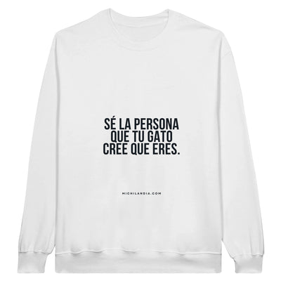 Sudadera Unisex Estampado de Gato "Inspiración Gatuna" Michilandia | La tienda online de los fans de gatos