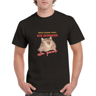 Camiseta Unisex Estampado de Gato 