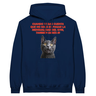 Sudadera con Capucha Unisex Estampado de Gato "Membership" Michilandia | La tienda online de los fans de gatos