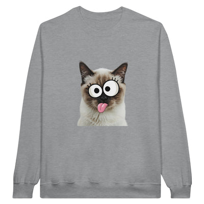 Sudadera Unisex Estampado de Gato "Birmano Travieso" Michilandia