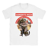 Camiseta unisex estampado de gato "Sargento michi" Gelato