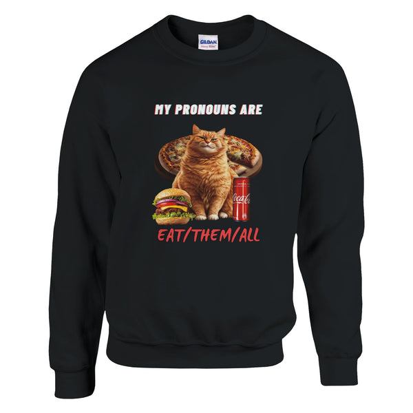 Sudadera Unisex Estampado de Gato "Eat Them All"