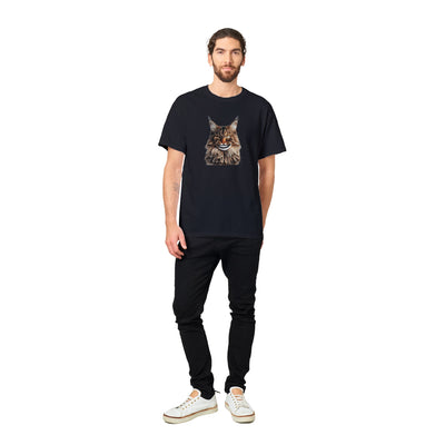 Camiseta Unisex Estampado de Gato "Sonrisa de Maine Coon" Michilandia