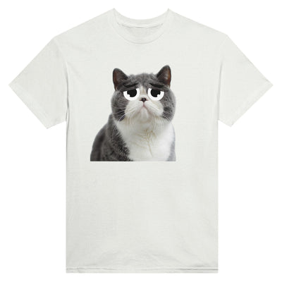 Camiseta Unisex Estampado de Gato "Triste pero Gracioso" Michilandia