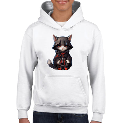 Sudadera con capucha júnior estampado de gato 