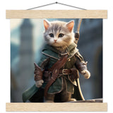 Póster semibrillante de gato con colgador "Michi Legolas" Gelato