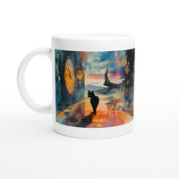 Taza Blanca con Impresión de Gato 