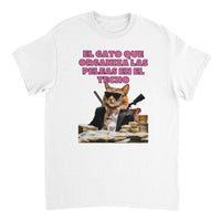 Camiseta Unisex Estampado de Gato "Don Miau" Michilandia | La tienda online de los fans de gatos