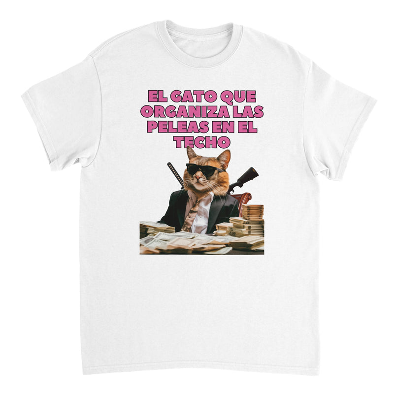 Camiseta Unisex Estampado de Gato "Don Miau" Michilandia | La tienda online de los fans de gatos