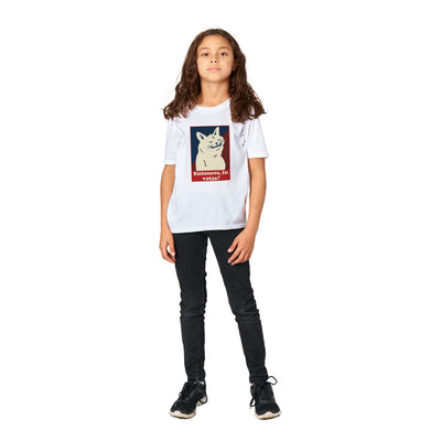 Camiseta Junior Unisex Estampado de Gato "Miau de Votante" Michilandia