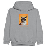 Sudadera con capucha júnior estampado de gato "Gruñón Sarcástico" Michilandia