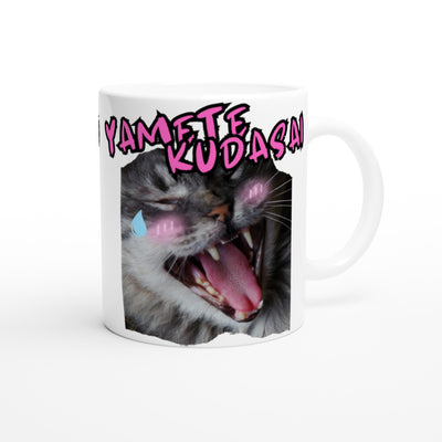 Taza blanca con impresión de gato "Sonrojo Neko" Michilandia | La tienda online de los amantes de gatos