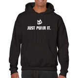 Sudadera con Capucha Unisex Estampado de Gato "Just Purr It." Michilandia | La tienda online de los fans de gatos