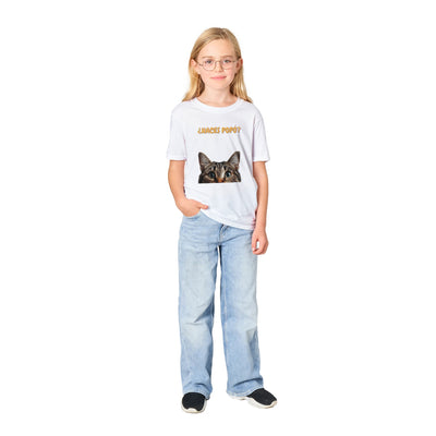 Camiseta Junior Unisex Estampado de Gato "Consulta Curiosa" Michilandia | La tienda online de los fans de gatos