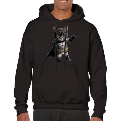 Sudadera con capucha unisex estampado de gato 