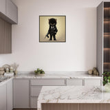 Póster semibrillante de gato con marco metal "Michi Jules Winnfield"