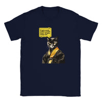 Camiseta júnior unisex estampado de gato "Bruce Michi Lee" Michilandia | La tienda online de los amantes de gatos