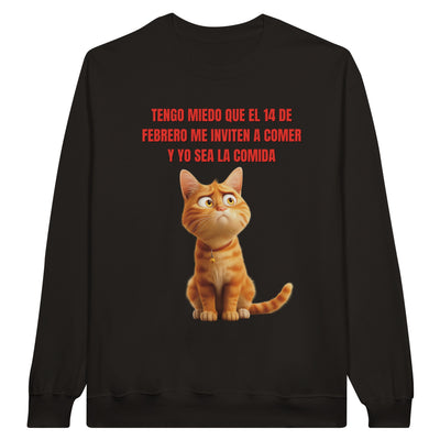 Sudadera Unisex Estampado de Gato 